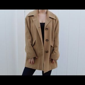 Tan peacoat